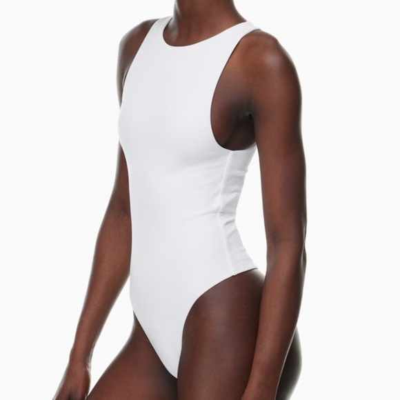 NWT Babaton Contour 90s Bodysuit XS Limited Edition White Thong Bottom Aritzia - Picture 3 of 11